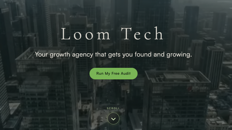 Loom Tech website hero